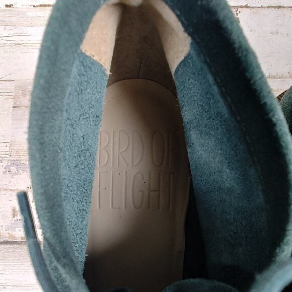 Bird of Flight Anthropologie Ankle Boots Believe Dark Teal Suede US Size 7.5 - Picture 6 of 8